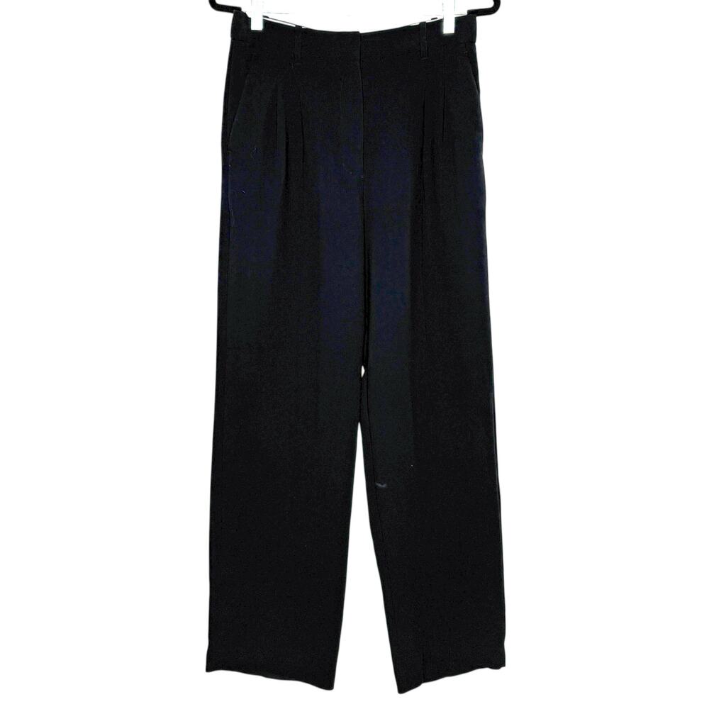 Wilfred 8 Womens Black The Effortless Pants High Rise Japanese Crepe Trousers